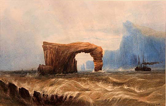 Steamer off Staffa 